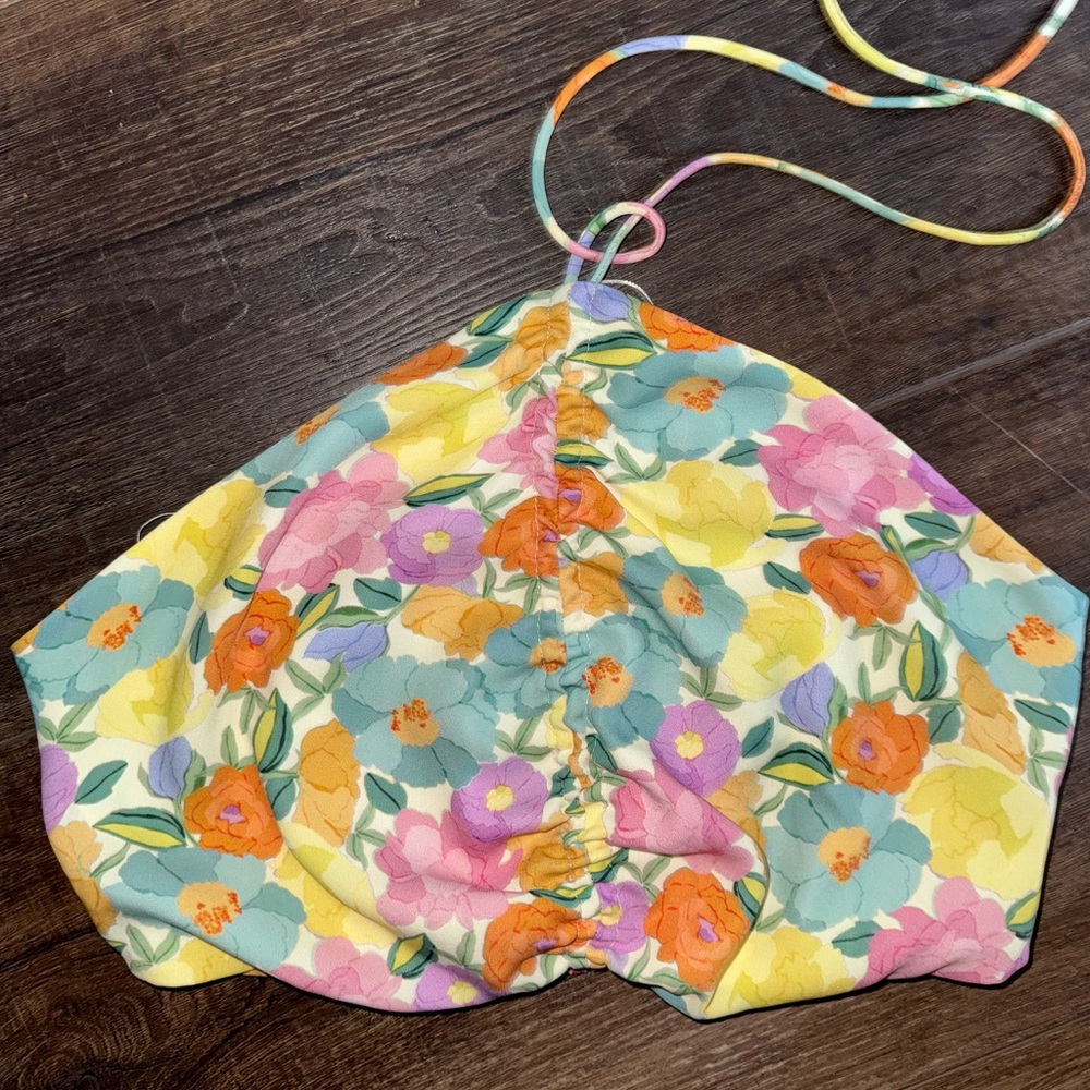 Zara Yellow and Pink Floral Hat